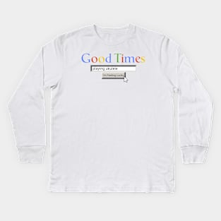 Good Times Playing Ukulele Kids Long Sleeve T-Shirt